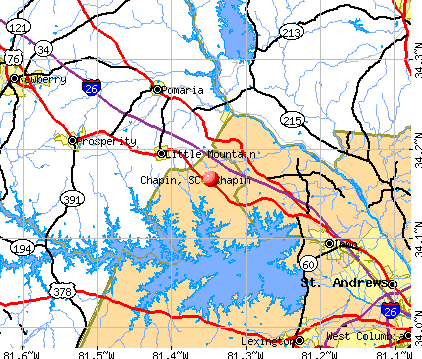 Chapin, SC map