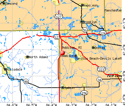 Addison, MI map