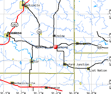 Wyoming, IA map