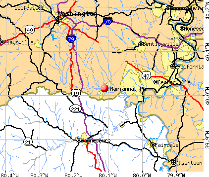 Marianna, PA map