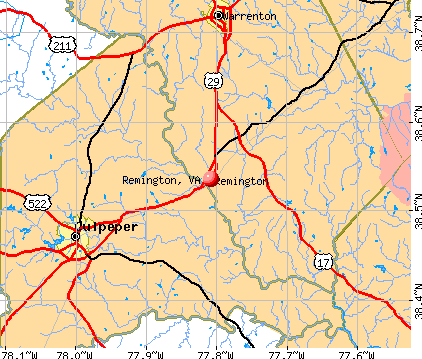 Remington, VA map