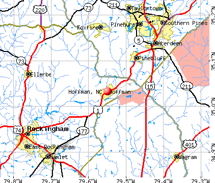 Hoffman, NC map