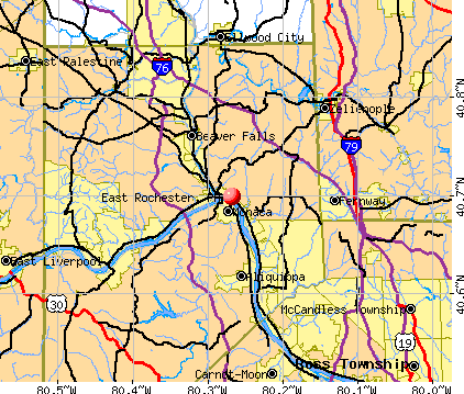 East Rochester, PA map