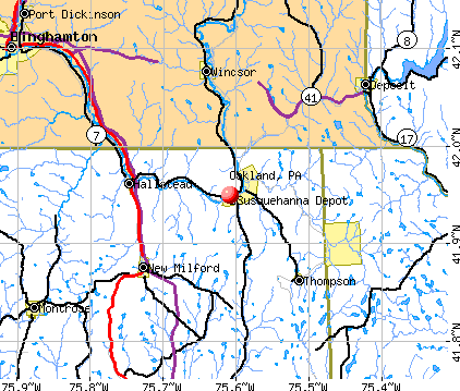 Oakland, PA map