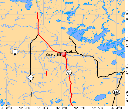 Cook, MN map