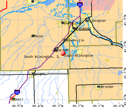 South Wilmington, IL map
