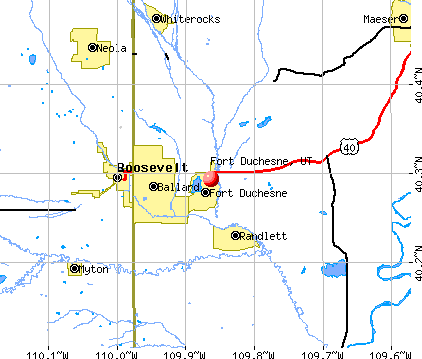 Fort Duchesne, UT map