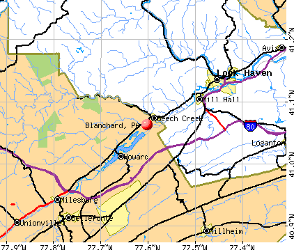 Blanchard, PA map