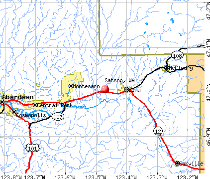 Satsop, WA map