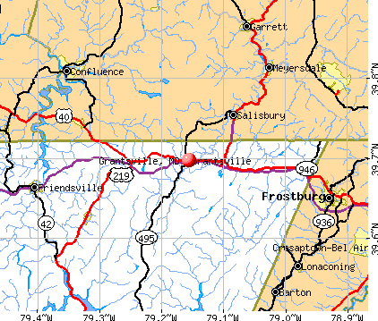 Grantsville, MD map