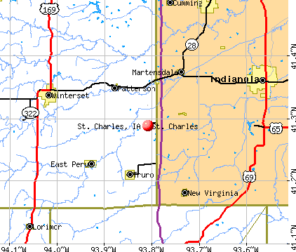 St. Charles, IA map