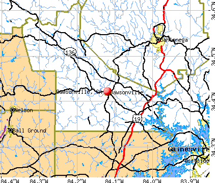 Dawsonville, GA map