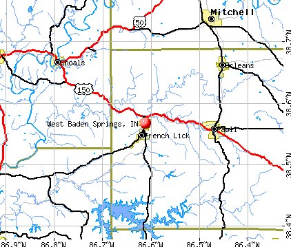 west baden springs indiana map West Baden Springs Indiana In 47469 Profile Population Maps west baden springs indiana map