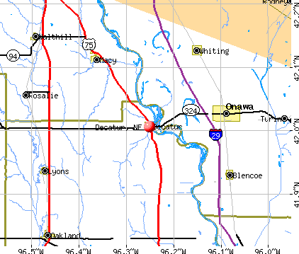 Decatur, NE map