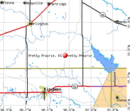 Pretty Prairie, KS map