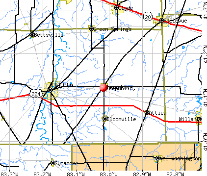 Republic, OH map