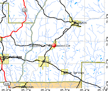 Louisville, AL map