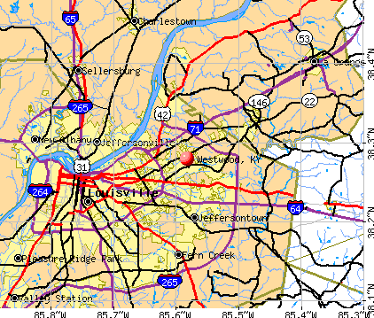 Westwood, KY map