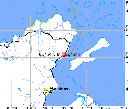 Bayfield, WI map