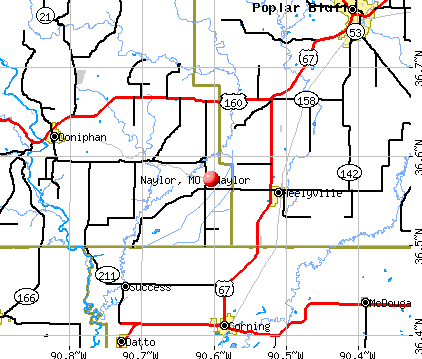 Naylor, MO map