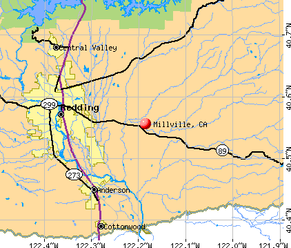 Millville, CA map