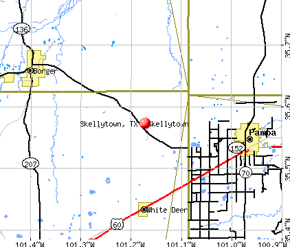 Skellytown, TX map