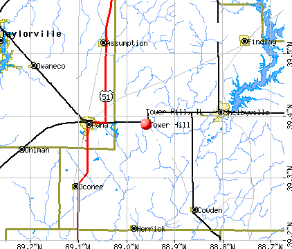 Tower Hill, IL map