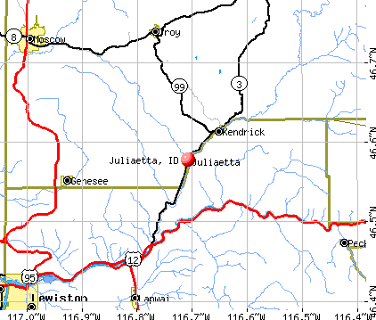 Juliaetta, ID map