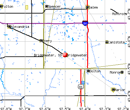 Bridgewater, SD map