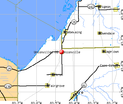 Unionville, MI map