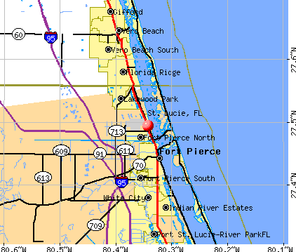 St. Lucie, FL map