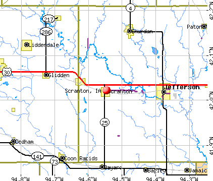 Scranton, IA map