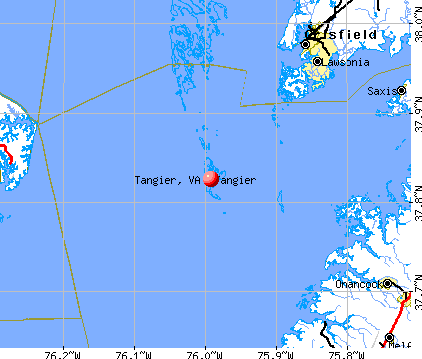 Tangier, VA map