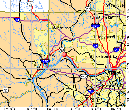 North Bend, OH map