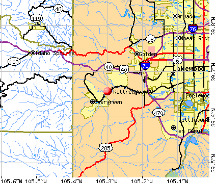 Kittredge, CO map