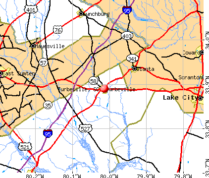 Turbeville, SC map