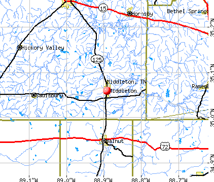 Middleton, TN map