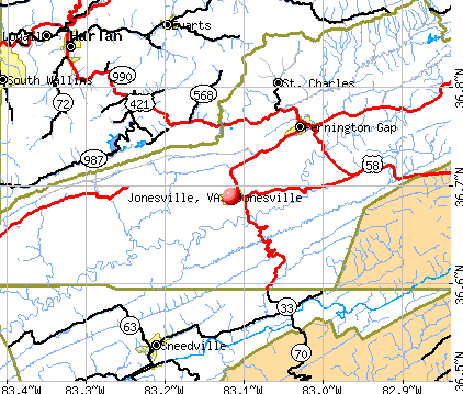 Jonesville, VA map