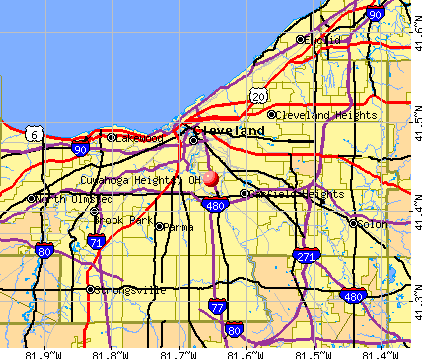 Cuyahoga Heights, OH map
