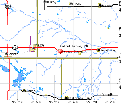 Walnut Grove, MN map