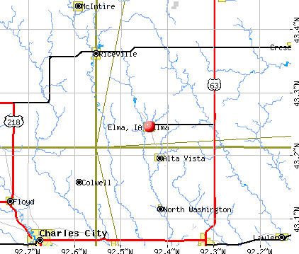 Elma, IA map