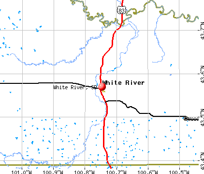 White River, SD map