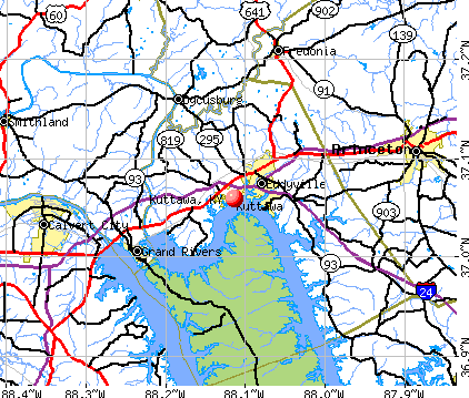 Kuttawa, KY map