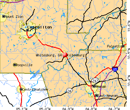 Whitesburg, GA map
