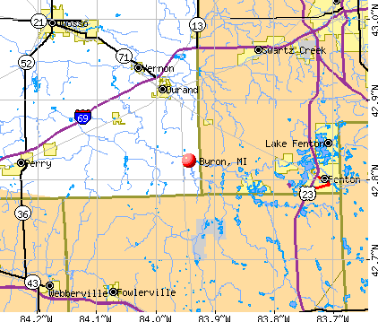 Byron, MI map