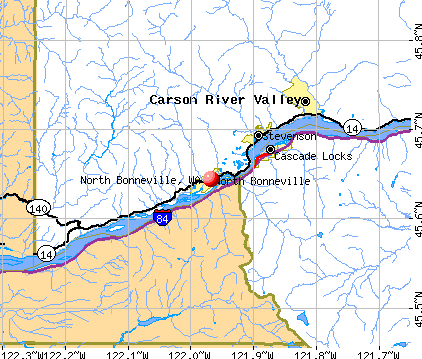 North Bonneville, WA map