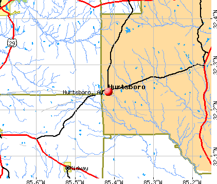 Hurtsboro, AL map