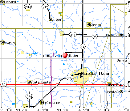 Albion, IA map