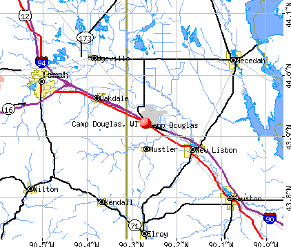 Camp Douglas, WI map