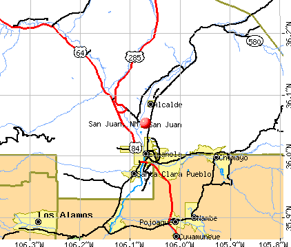 San Juan, NM map
